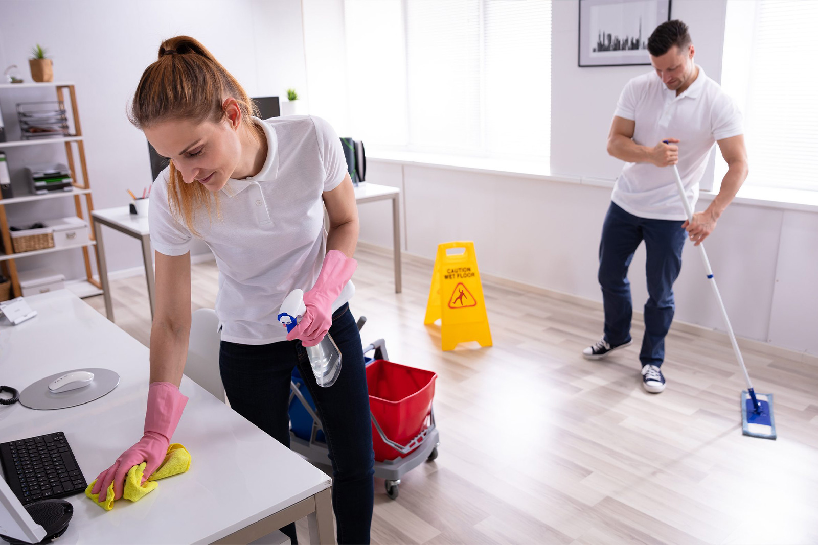 Our janitorial services are perfect for maintaining the cleanliness and hygiene of your facility on a regular basis. From trash removal to restroom sanitation, we handle it all with precision and professionalism.